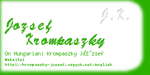 jozsef krompaszky business card